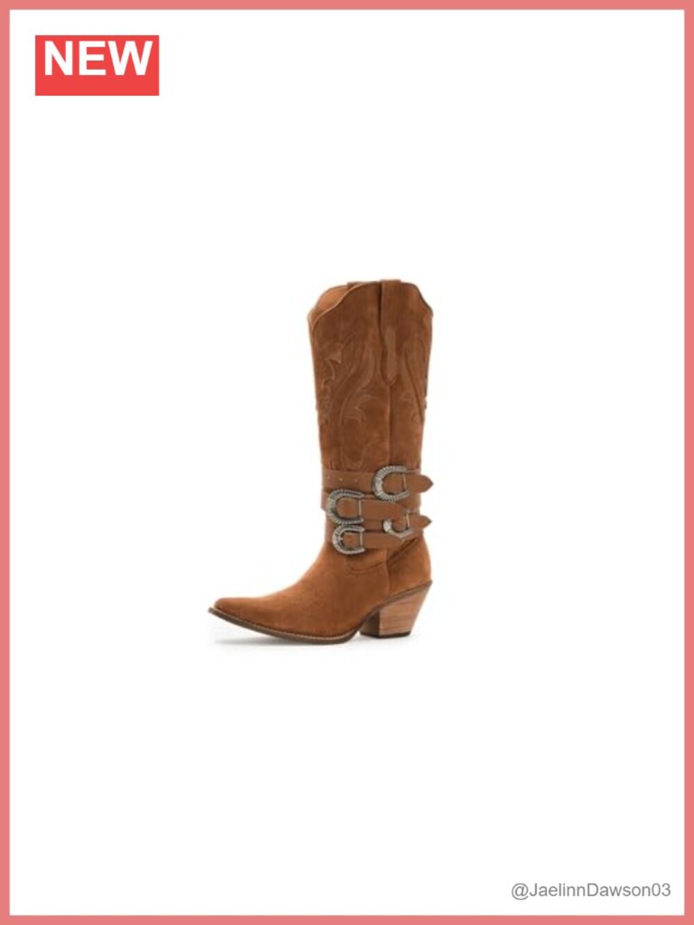 Dingo Suede Western Over the Knee Boots Snip Toe Mid Heel Pull-On